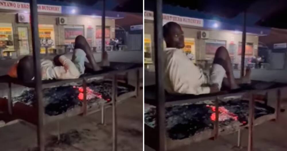 Video, braai, Mzansi, homeless man