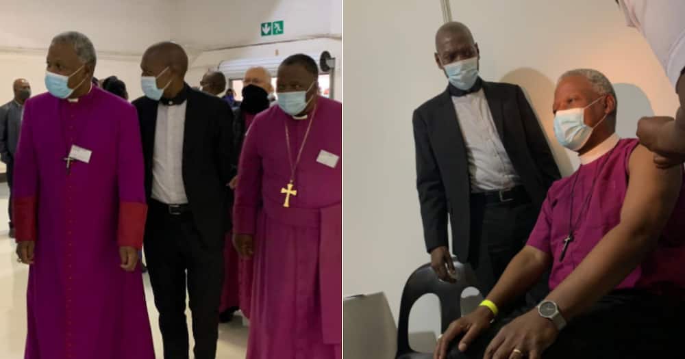 LOL: Archbishop Magkoba Gets Vaccinated, Mzansi Shares Hilarious Reactions