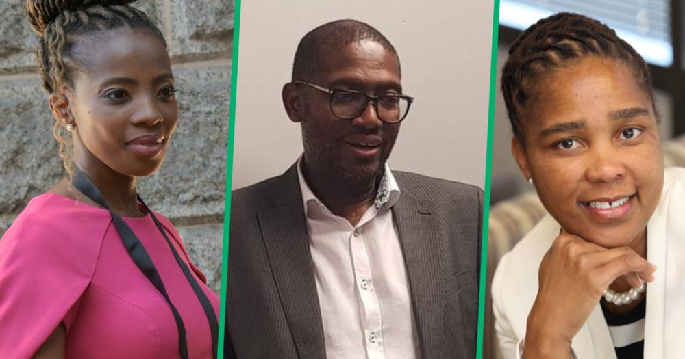 Collage image with pictures of Kholeka Gcaleka, Advocate Tseliso Thipanyane and Muvhango Antoinette Lukhaimane
