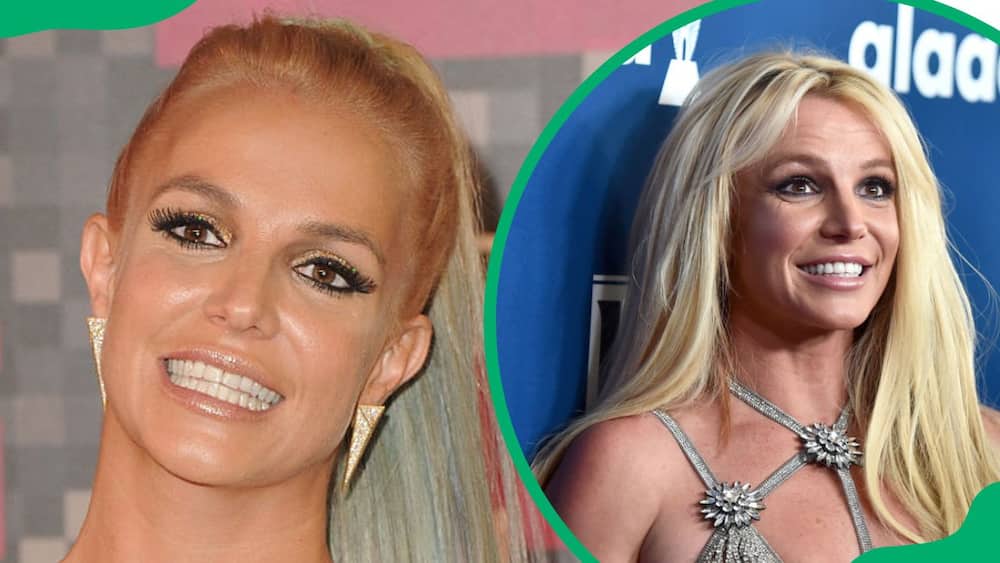 Britney Spears attending the MTV Video Music Awards (L). The singer during the 29th Annual GLAAD Media Awards (R)
