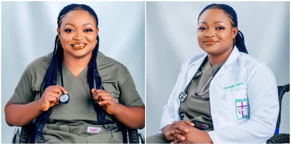 Social media reacts, lady, disability, celebrates finishing medical school, doctor, wheelchair