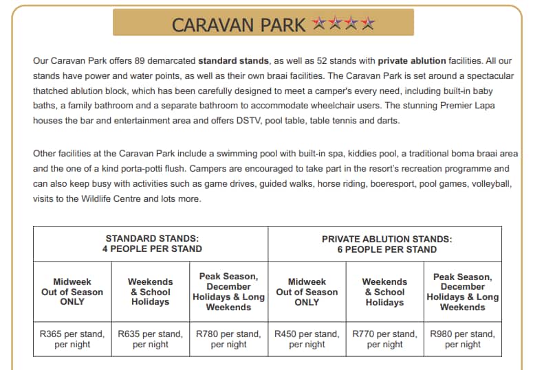 caravan parks