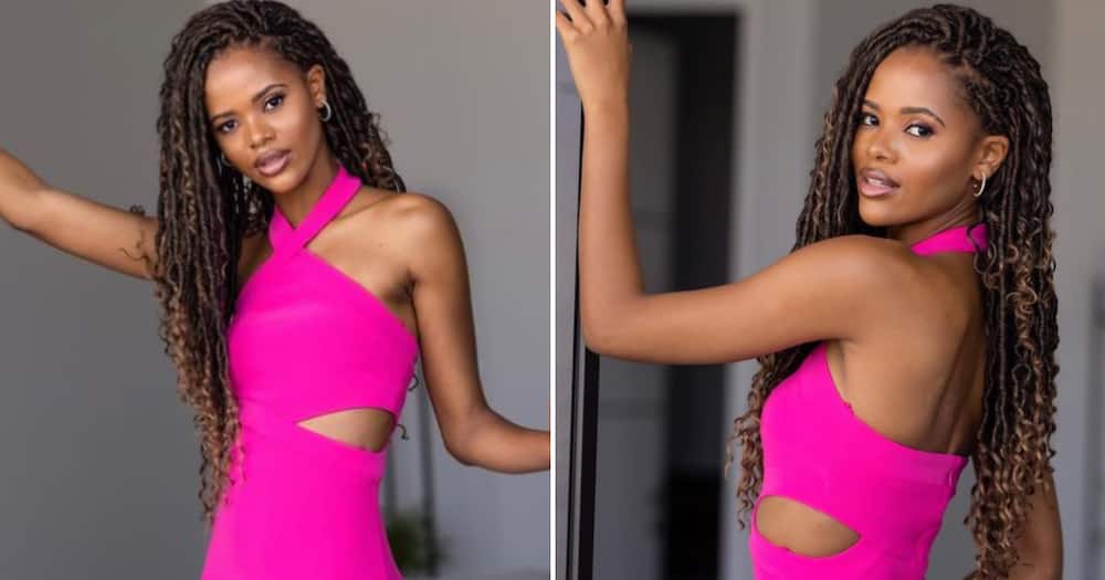 Miss SA, Ndavi Nokeri is looking pretty in pink in her latest post online