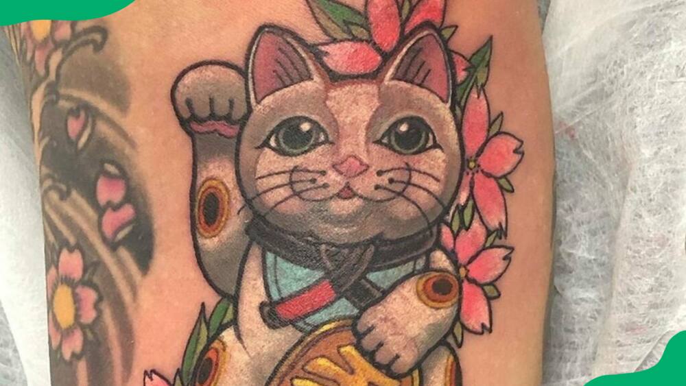 Japanese neko tattoo
