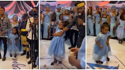 Killer dancer: Little girl pouts lips as she shows off legwork with swag at event, wows guests in cute video