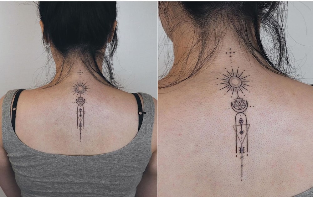 The sun and moon tattoo
