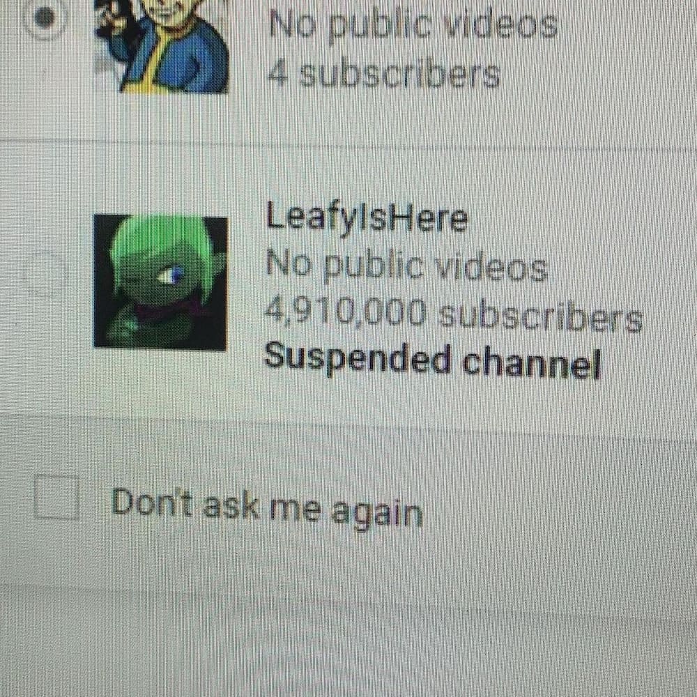 What happened to Leafyishere?