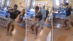 Video shows happy man dances with great energy as he leaves hospital, Mzansi amused by his excitement