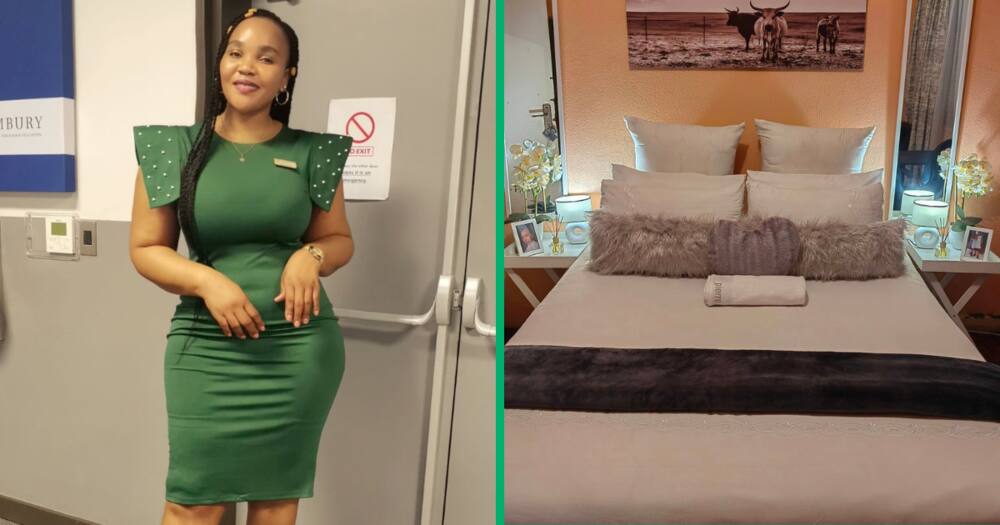 The Mzansi woman shared photos of her bedroom on social media