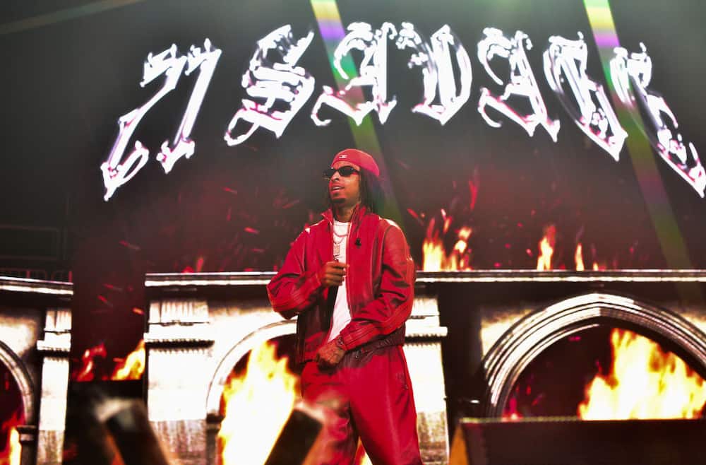 21 Savage performing during HOT 107.9's Birthday Bash 2023 at State Farm Arena in June 2023.