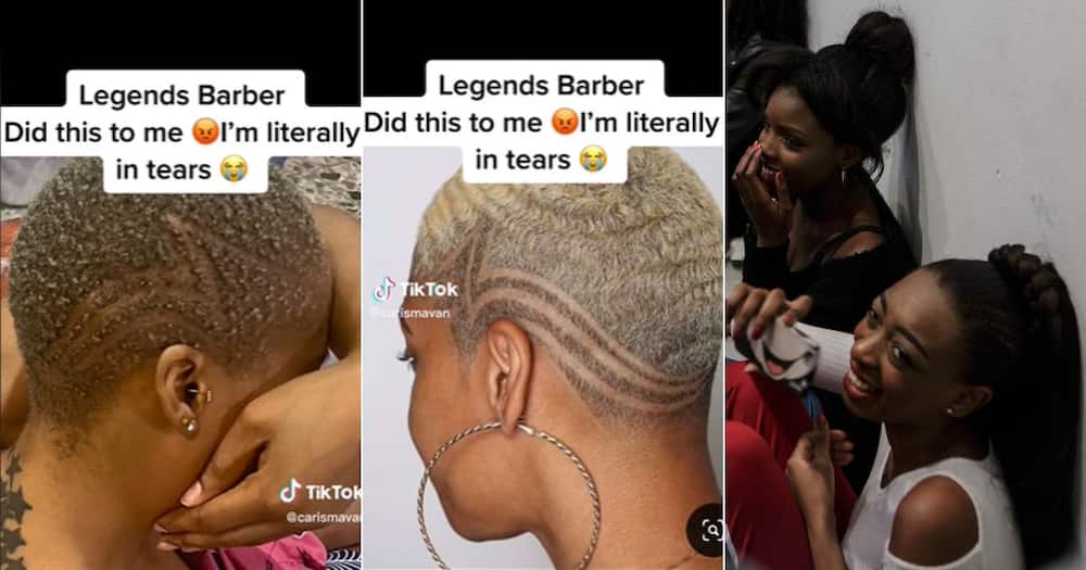 Woman get her done at KZN Legends Barbershop