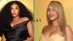 Linda Mtoba speaks to Rihanna in video, SA convinced actress changed accent in conversation