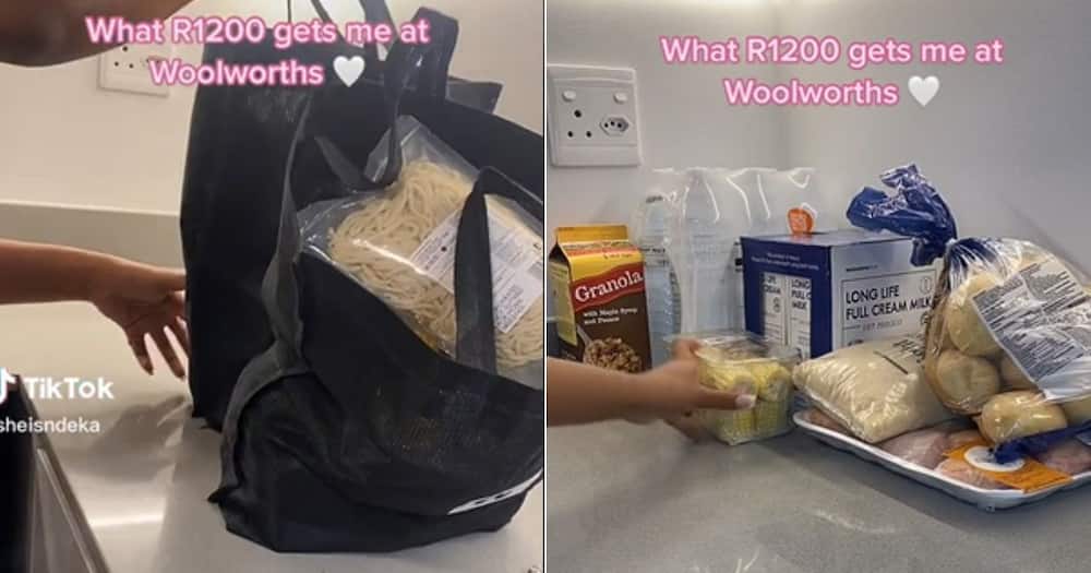 Women shops at Woolworths