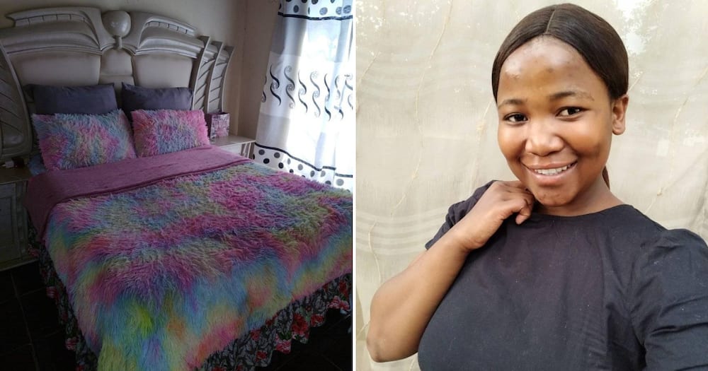 The lady from North West has a pretty bedroom set