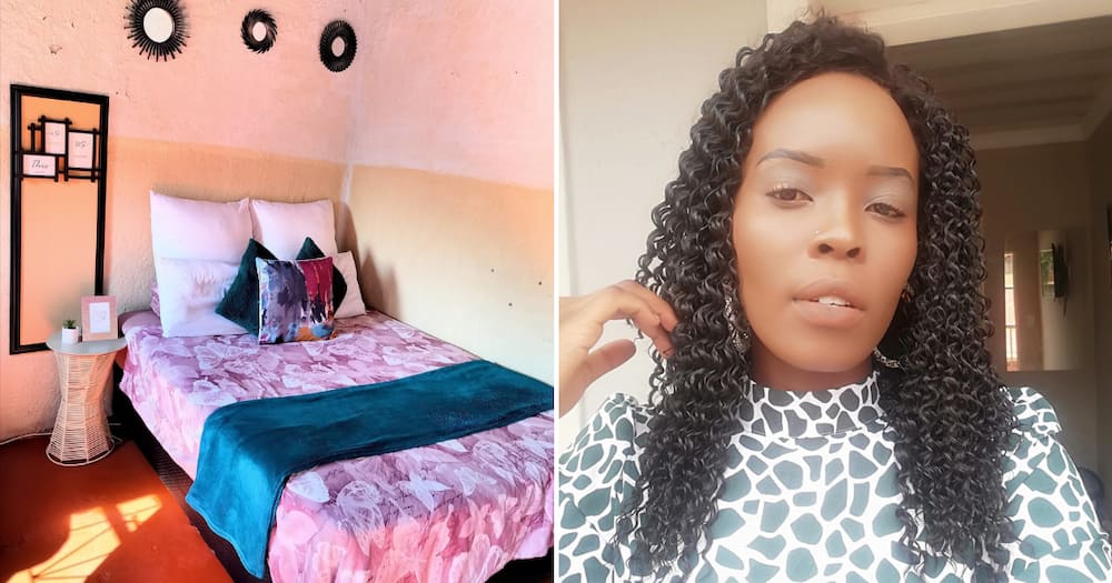 The lady in Gauteng shares photos of her single room