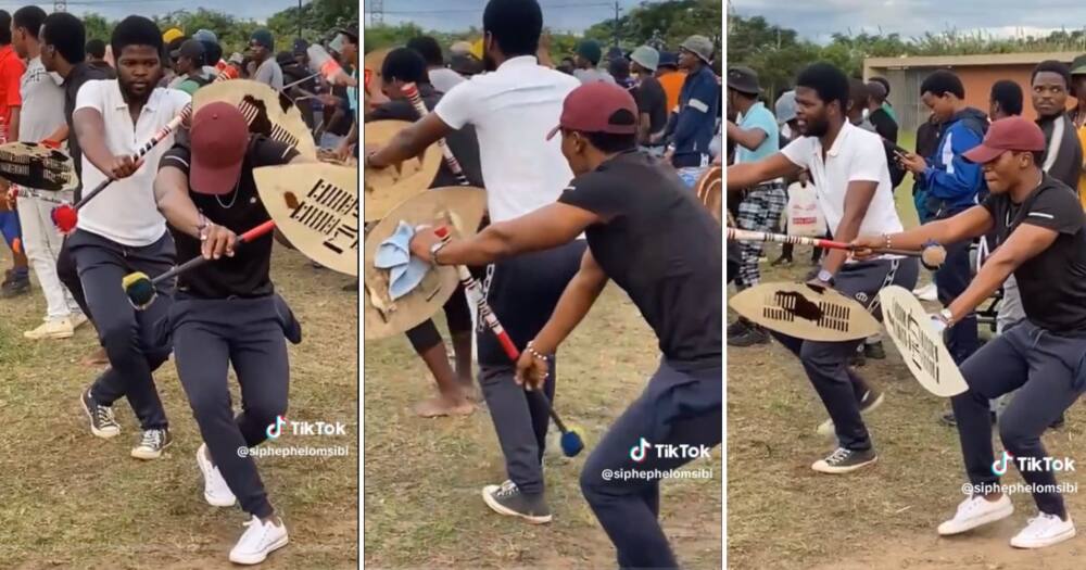 Men show off impressive Zulu dance