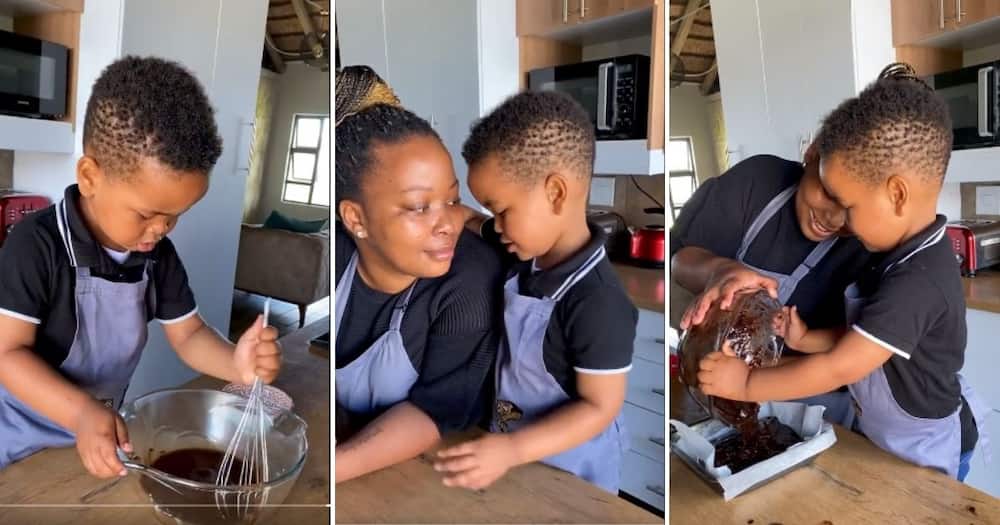 Self-taught chef bakes with son