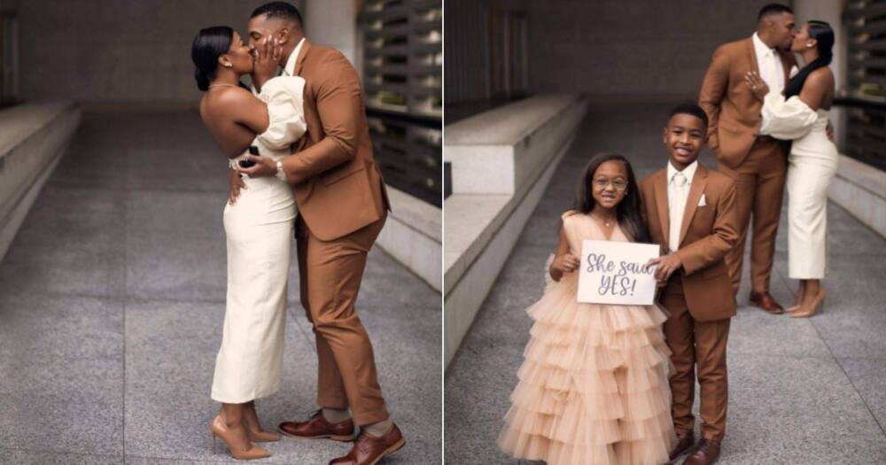 proposal, dress, brown, white, shoes, high heels, men's shoes, tulle, children, white, ring