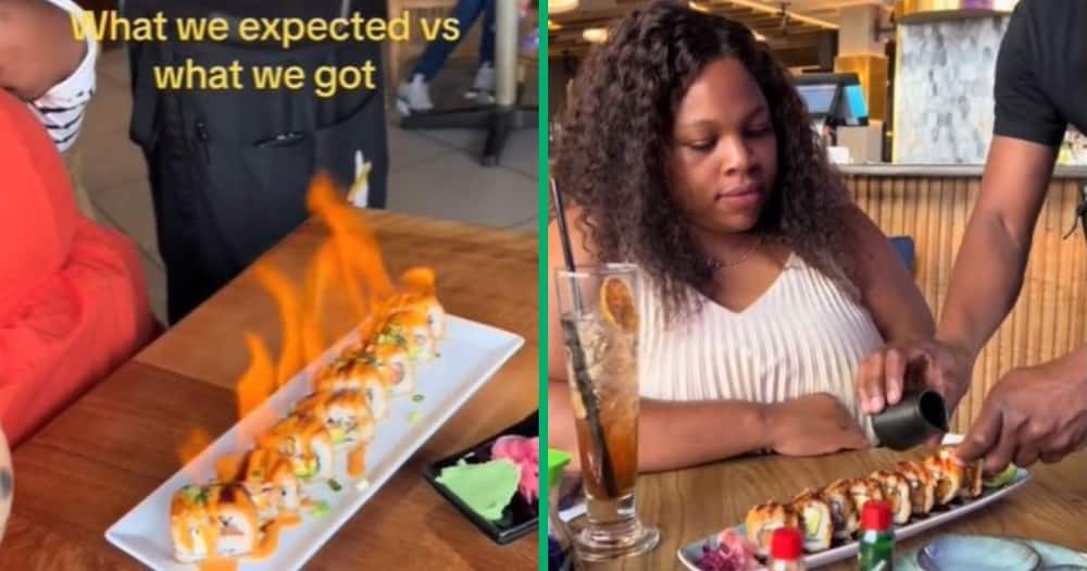 TikTok video shows Johannesburg woman's disappointment over failed flaming sushi