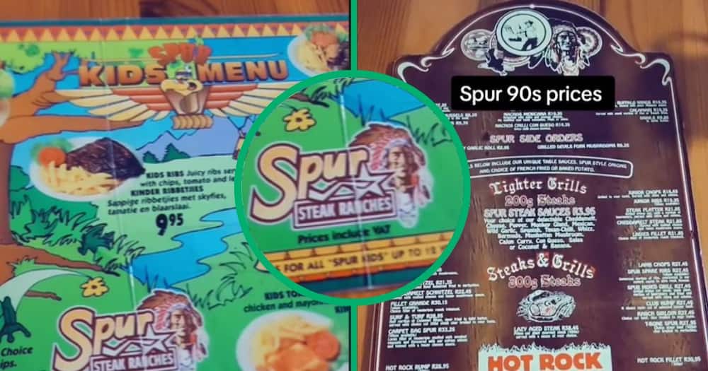 TikTok video of vintage Spur menu