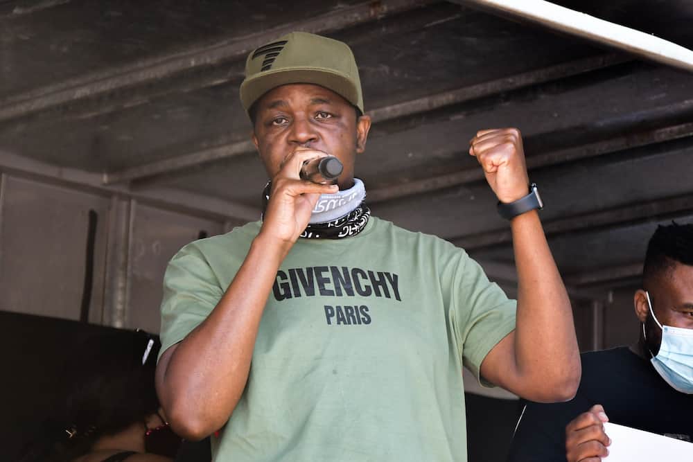 DJ Oskido during protests