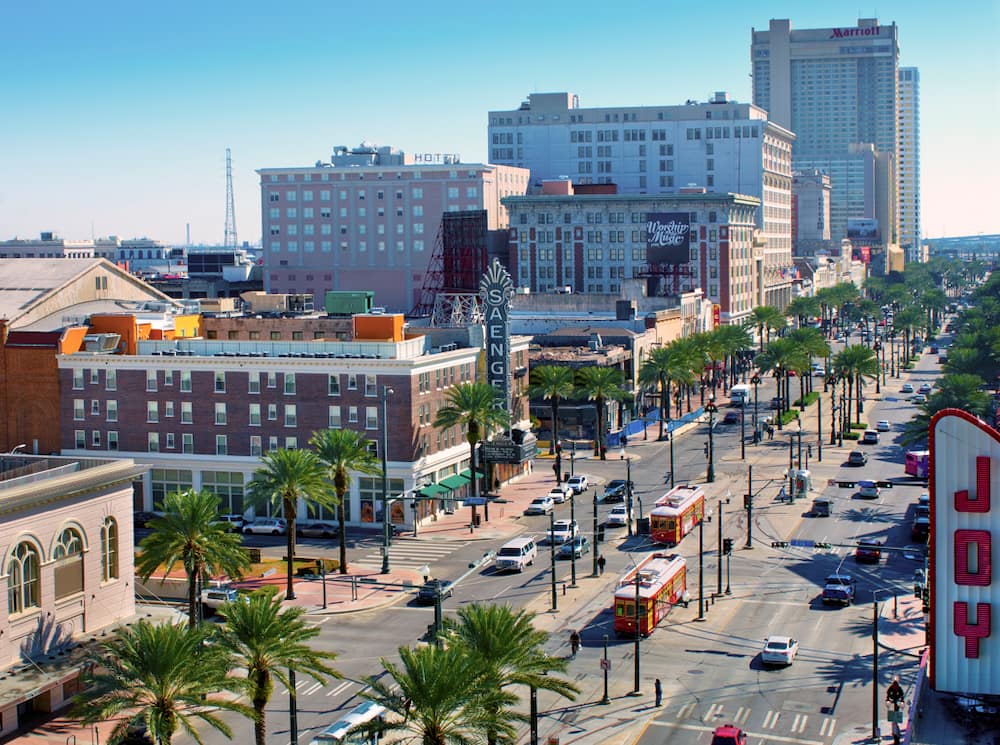 Canal Street is New Orleans' main street with shopping, dining, and entertainment