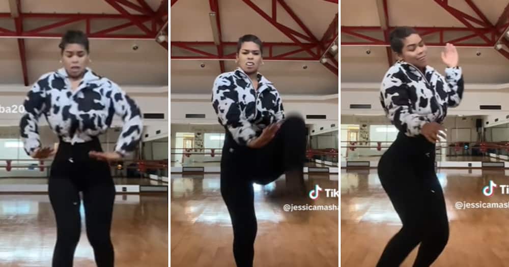 Mzansi social media influencer Jessica Mashaba slayed this dance