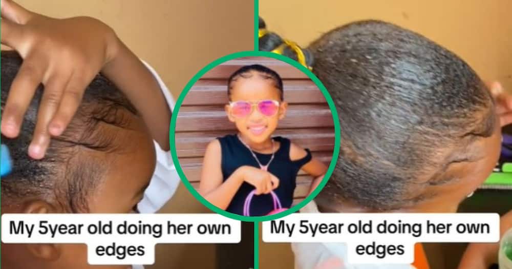 TikTok video shows 5 year old doing her edges