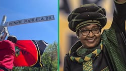 ANC and EFF supporters celebrate the renaming of William Nicole Drive in honour of Winnie Mandela