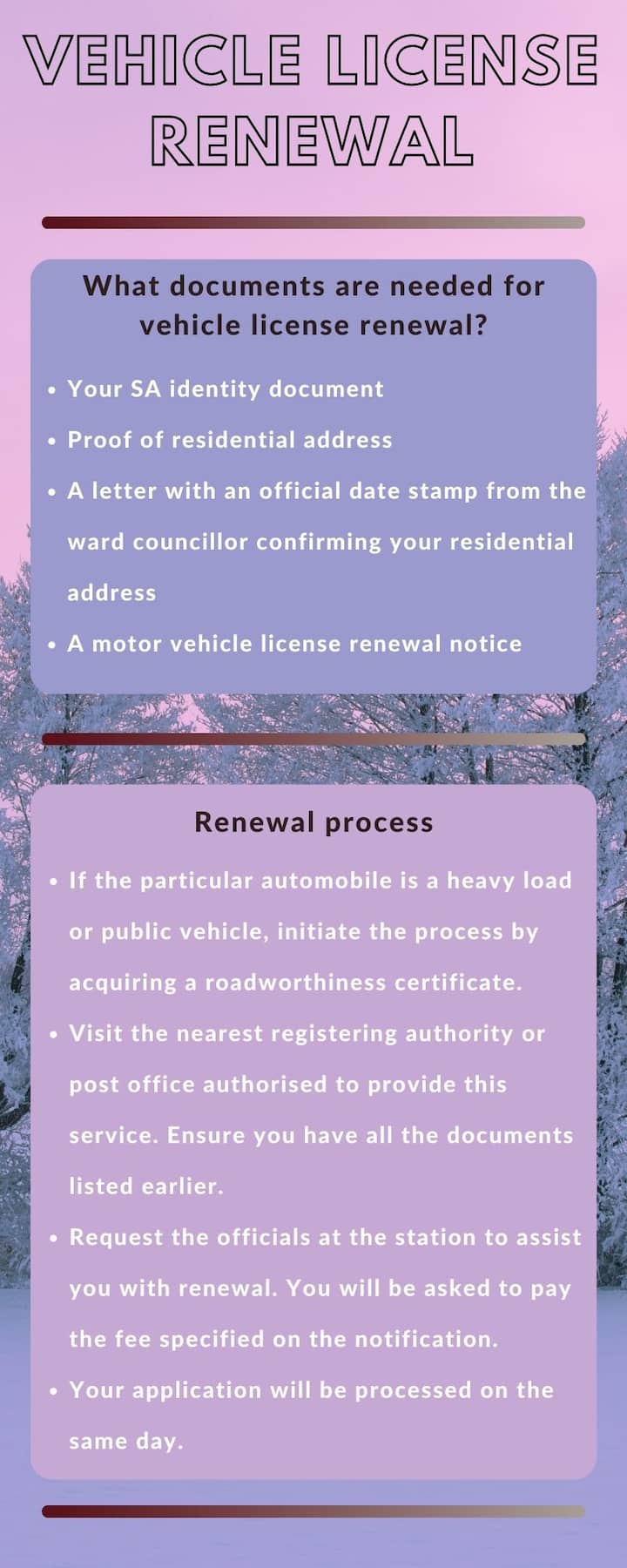 Vehicle license renewal 2024 What do you need to renew vehicle license