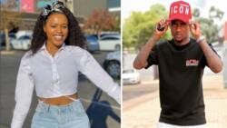 Thembinkosi Lorch deletes Natasha Thahane's pics and unfollows her on IG, fans think they have broken up