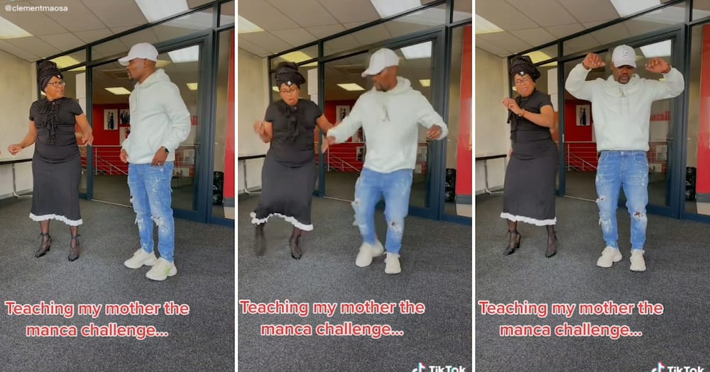 Skeem Saam actor Clement Maosa taught his mom how to do a new TikTok dance challenge.