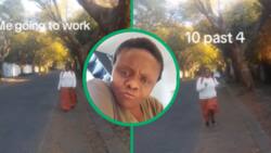 Mzansi domestic worker shares hilarious ‘on way to work vs on way home’ TikTok video, SA lol