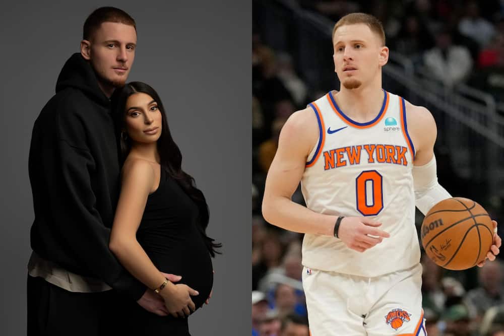 Donte DiVincenzo and his pregnant spouse