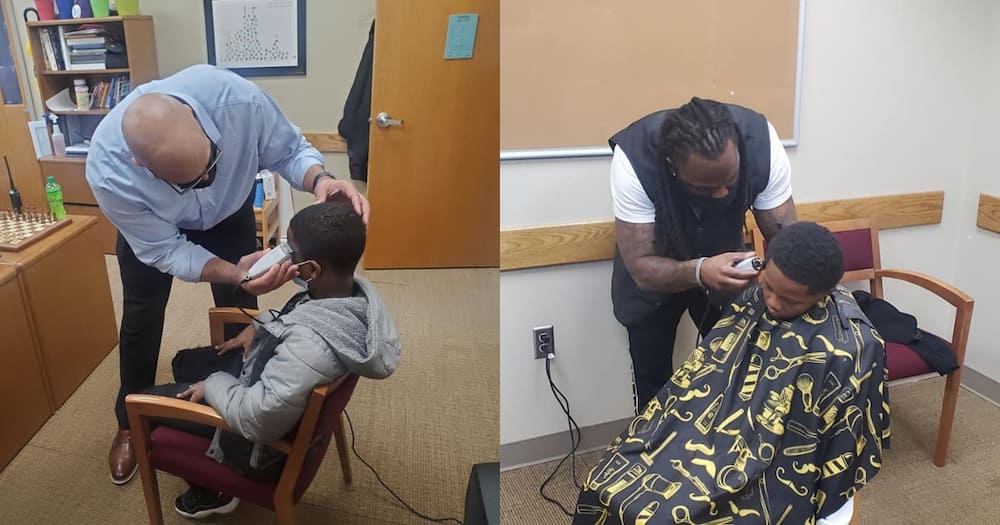 Kind principal gives boy proper haircut after noticing he was covering his head
