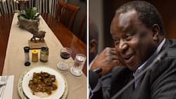 Tito Mboweni shows off his beef stew, Mzansi stans the noticeable improvement: "Much better this time"