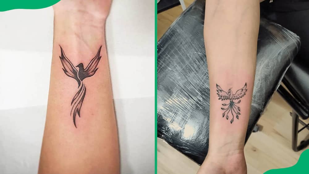 Wrist phoenix tattoos