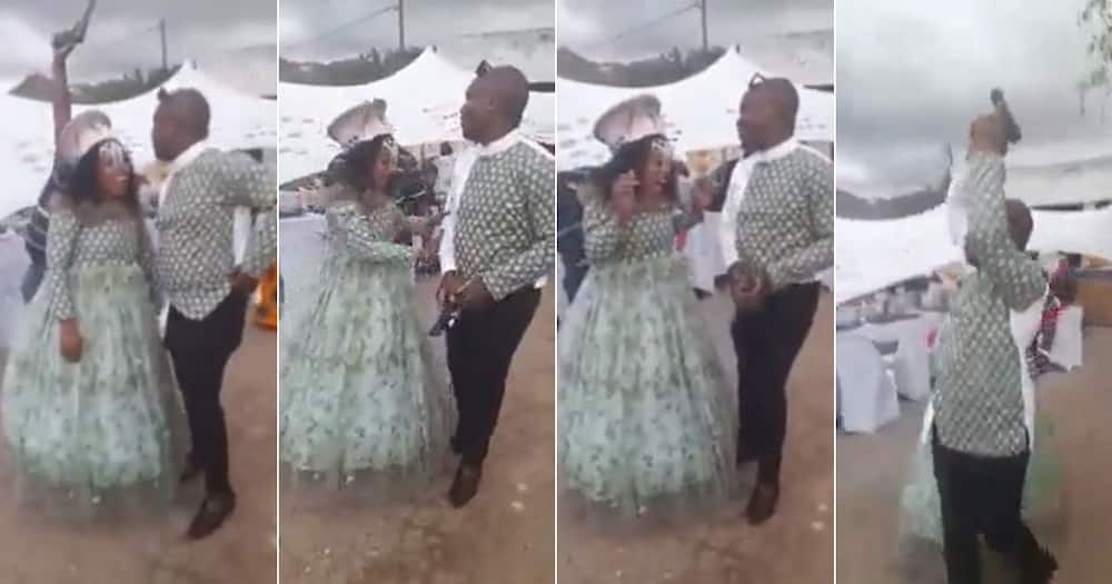 Mzansi Unhappy, with Man Discharging, Gun at a Wedding, Video Goes Viral
