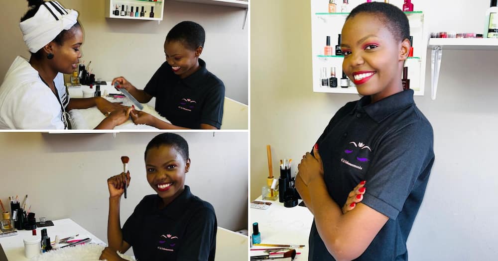 A young residing in Pretoria is thriving as a beautician