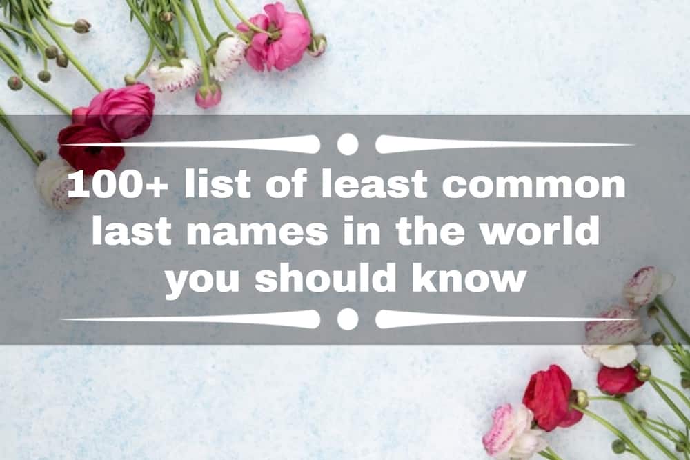 rarest last name rarest last name
