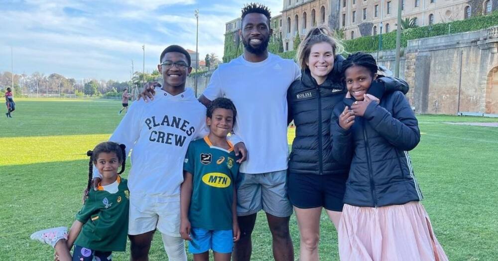 Siya Kolisi, Rachel Kolisi, Kolisi family, Springbok, rugby, touch rugby, family goals