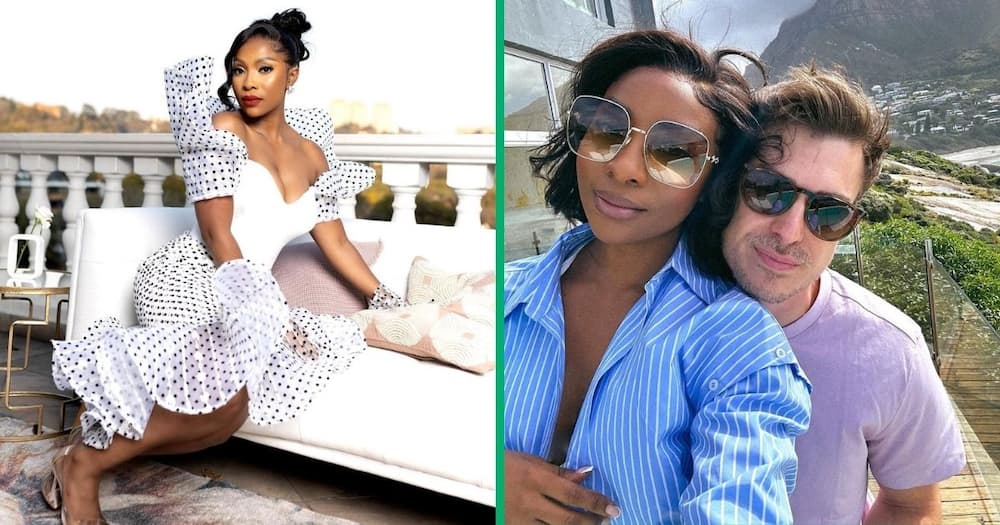 Pearl Modiadie showed off her New York trip with her man