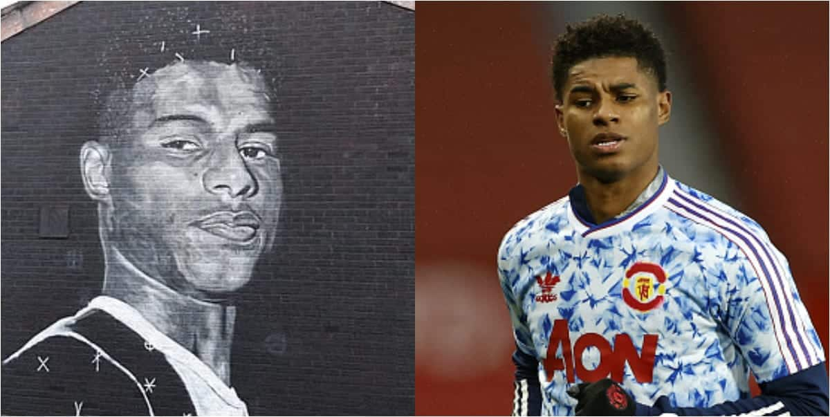 Marcus Rashford Immortalised On Manchester Wall With Face Mural