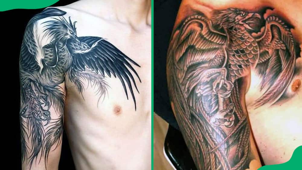 Shoulder phoenix tattoo designs