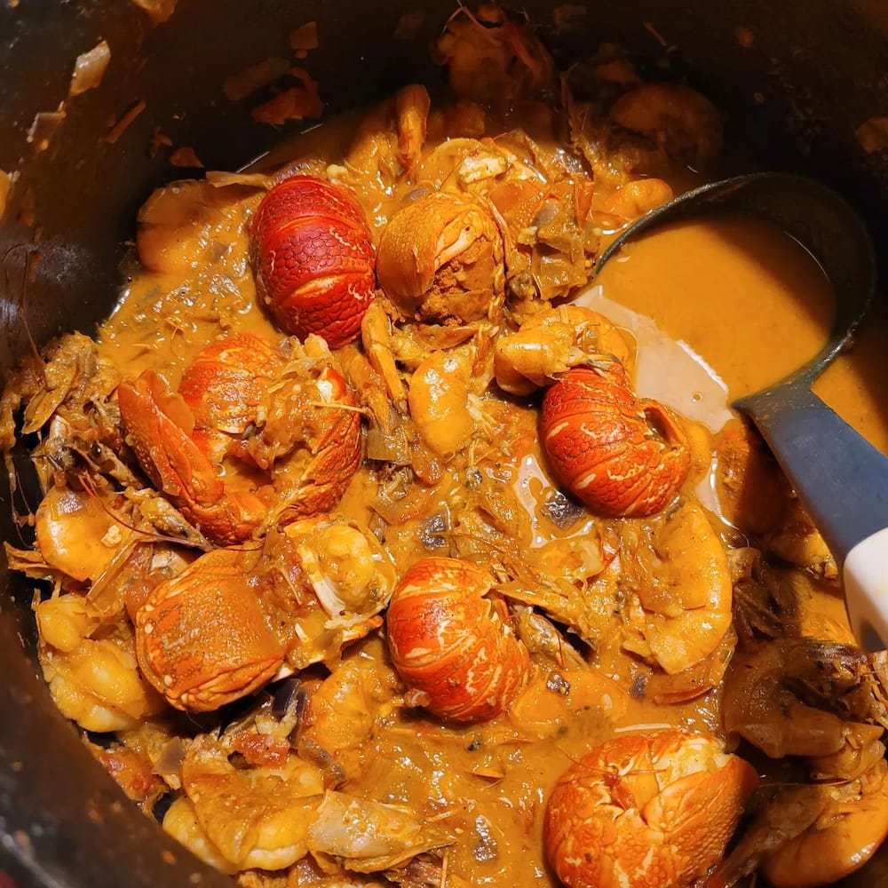seafood potjie with rice