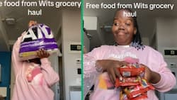 Wits student shows free groceries from university in TikTok video, brands of necessities package intrigue SA
