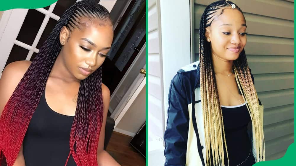 Fulani braids with ombre extensions
