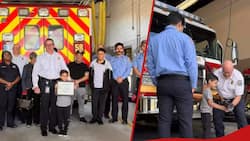 6-Year-old saves granny who had medical emergency by calling 911, honoured by firefighters