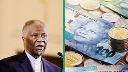 Former president Thabo Mbeki applauded after calling for action against banks implicated in rand manipulation