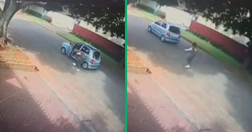 TikTok shows woman in Johannesburg getting out of moving car